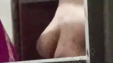 Neighbor girl dress change after nude bath caught