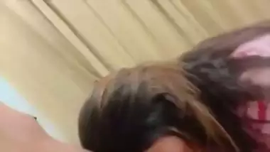 Cute Indian escort blowjob to rich client in hotel room