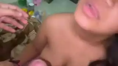 An 18-year-old teen sucks her wild lover’s dick in teen sex